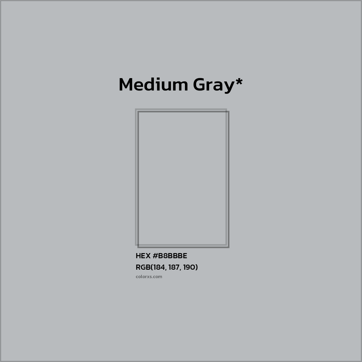 HEX #B8BBBE Color Name, Color Code, Palettes, Similar Paints, Images