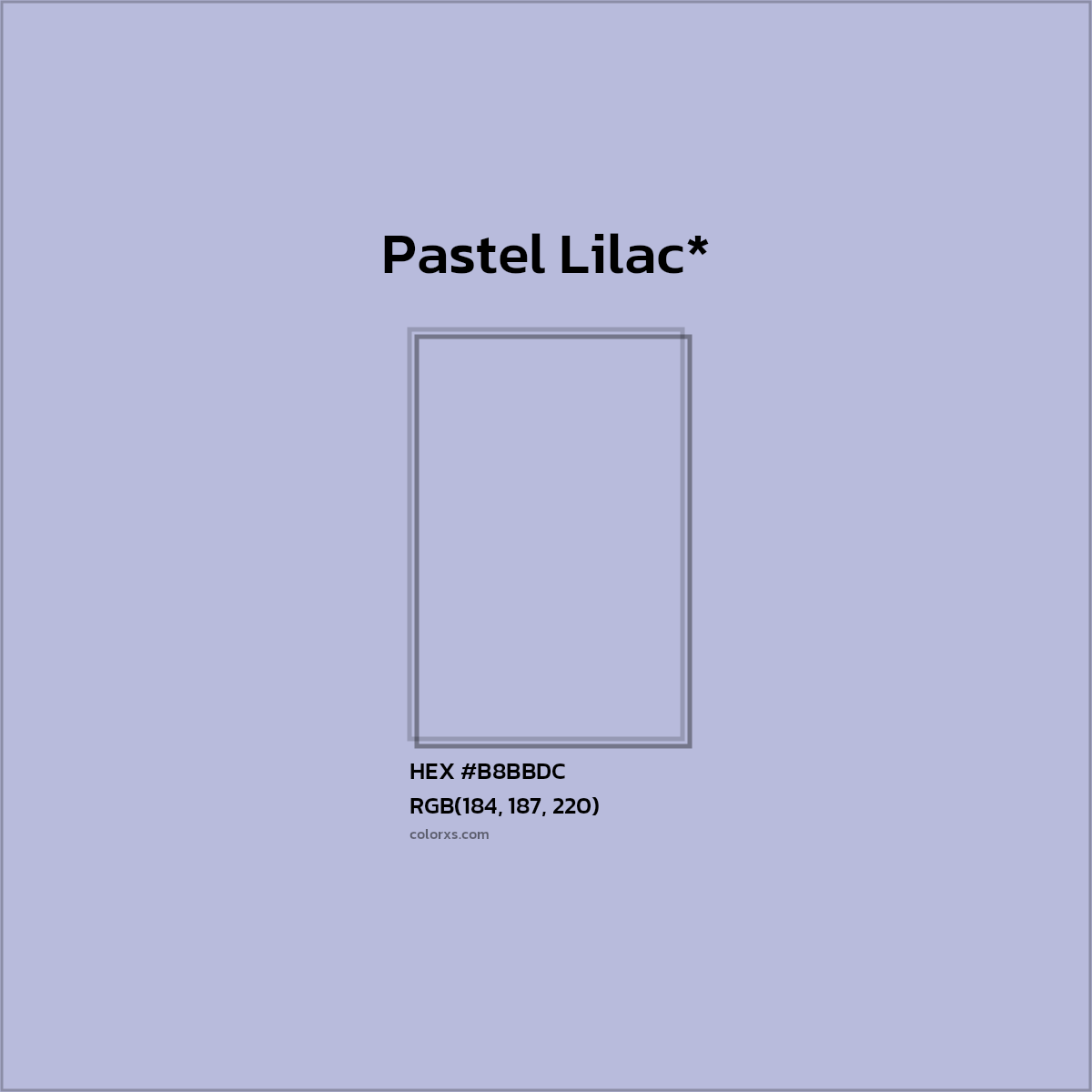 HEX #B8BBDC Color Name, Color Code, Palettes, Similar Paints, Images