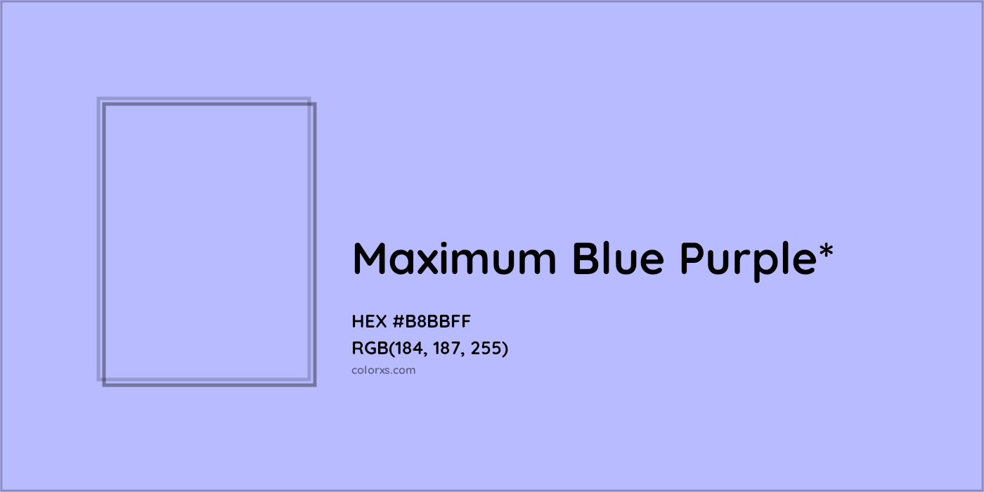 HEX #B8BBFF Color Name, Color Code, Palettes, Similar Paints, Images