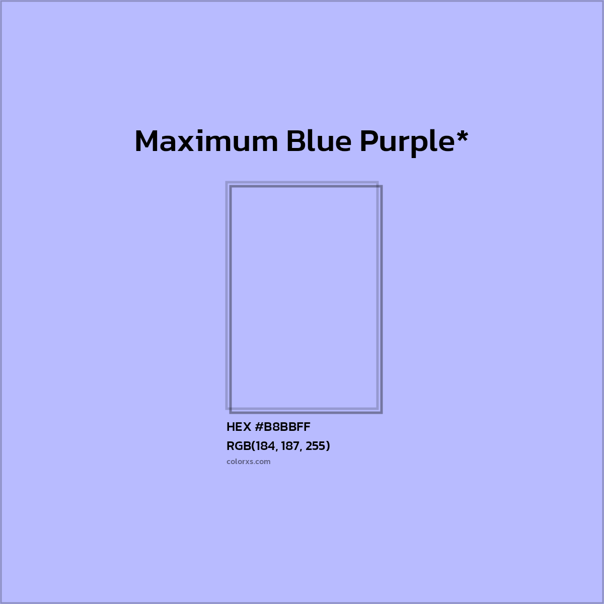 HEX #B8BBFF Color Name, Color Code, Palettes, Similar Paints, Images