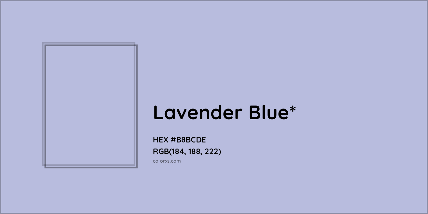 HEX #B8BCDE Color Name, Color Code, Palettes, Similar Paints, Images