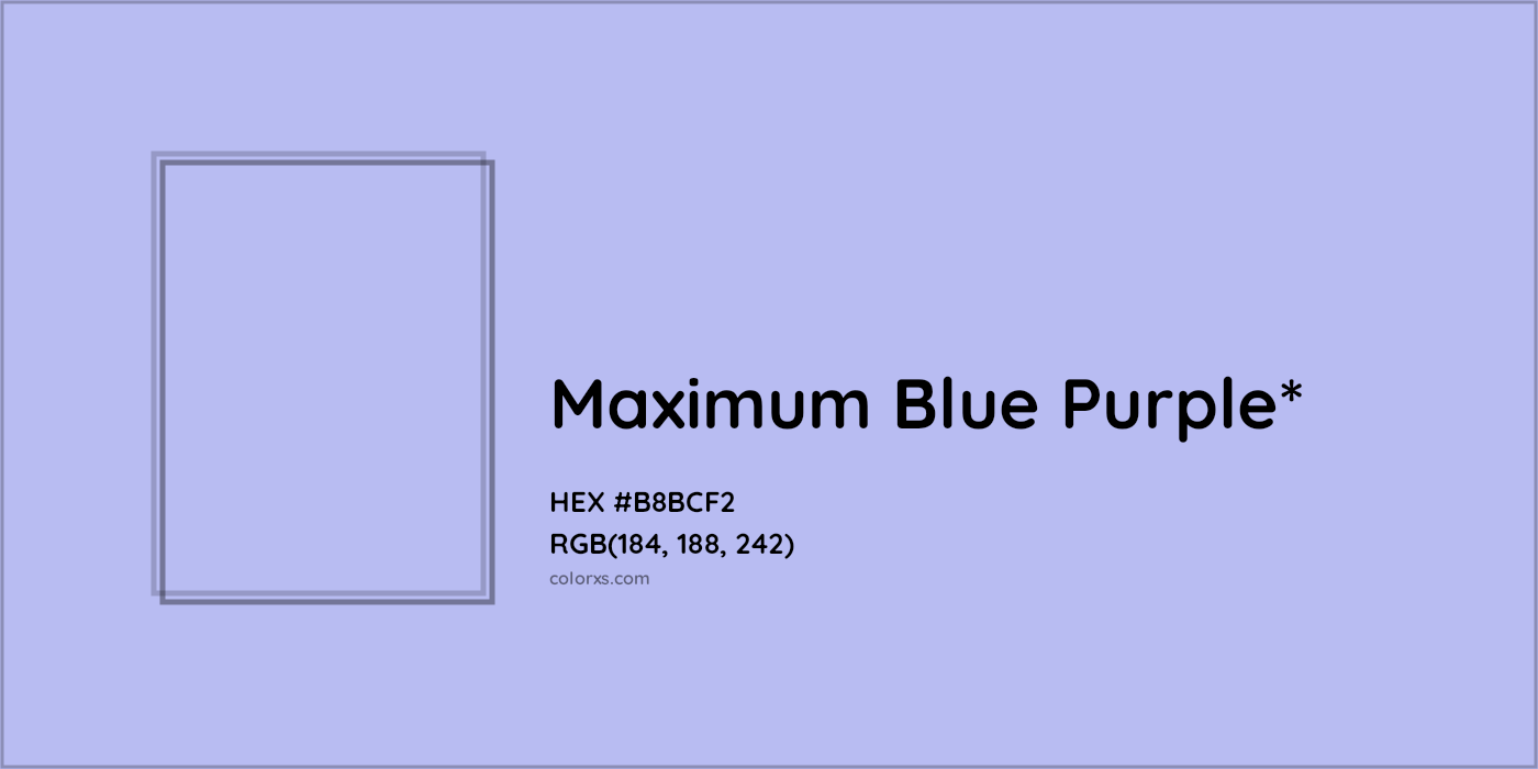 HEX #B8BCF2 Color Name, Color Code, Palettes, Similar Paints, Images
