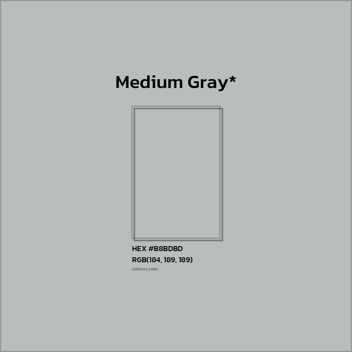HEX #B8BDBD Color Name, Color Code, Palettes, Similar Paints, Images