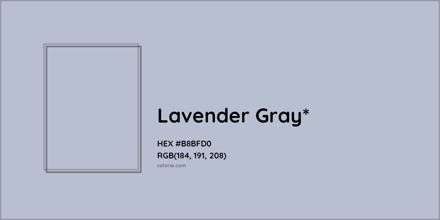 HEX #B8BFD0 Color Name, Color Code, Palettes, Similar Paints, Images