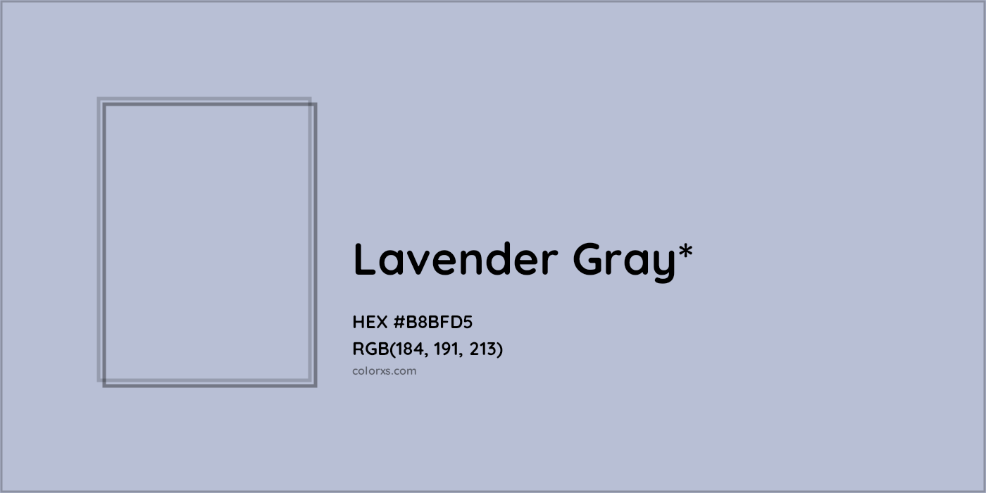 HEX #B8BFD5 Color Name, Color Code, Palettes, Similar Paints, Images