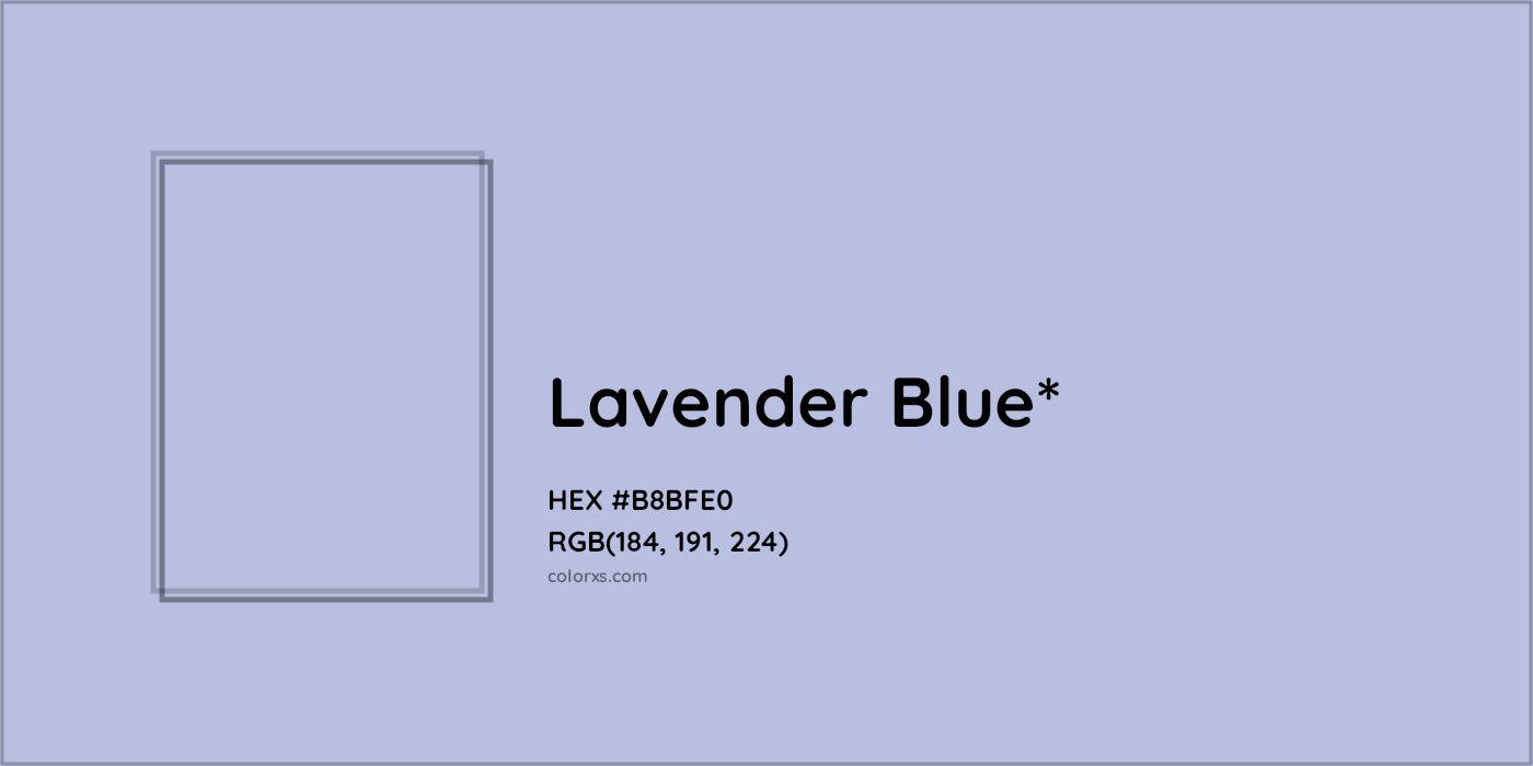 HEX #B8BFE0 Color Name, Color Code, Palettes, Similar Paints, Images