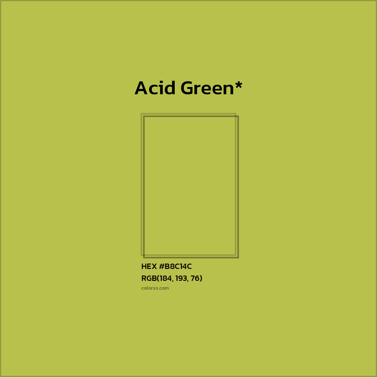 HEX #B8C14C Color Name, Color Code, Palettes, Similar Paints, Images