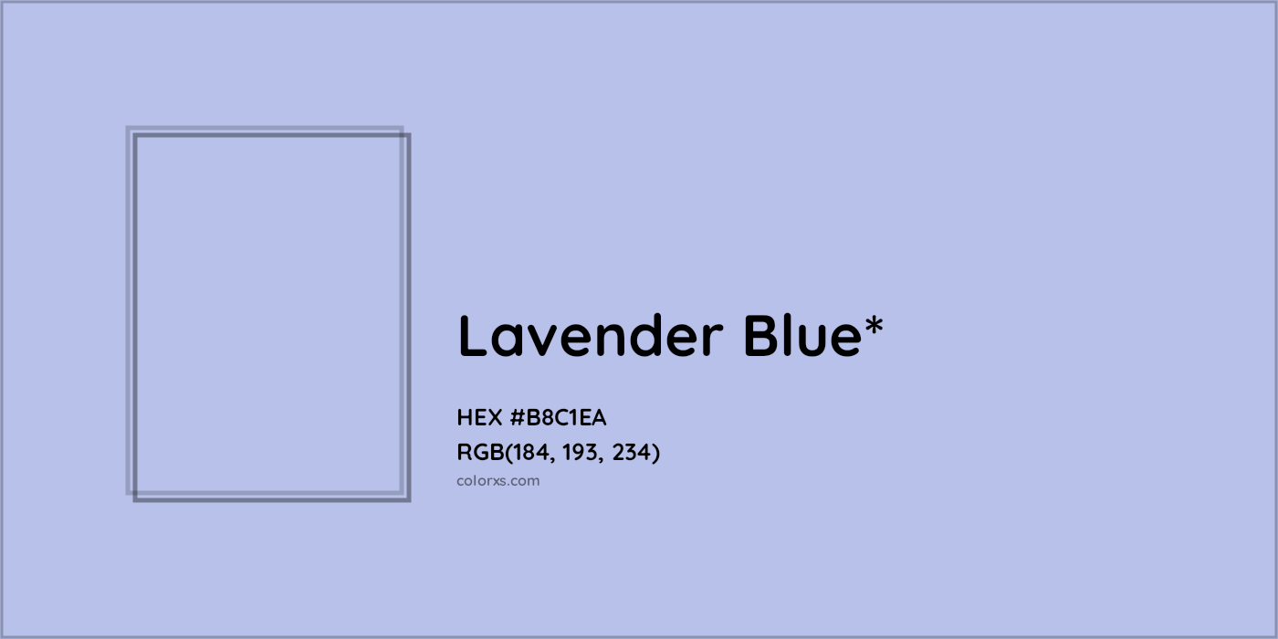 HEX #B8C1EA Color Name, Color Code, Palettes, Similar Paints, Images