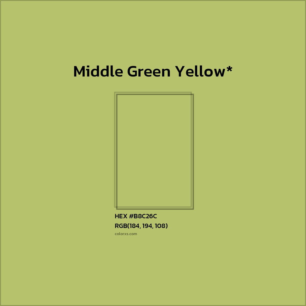 HEX #B8C26C Color Name, Color Code, Palettes, Similar Paints, Images