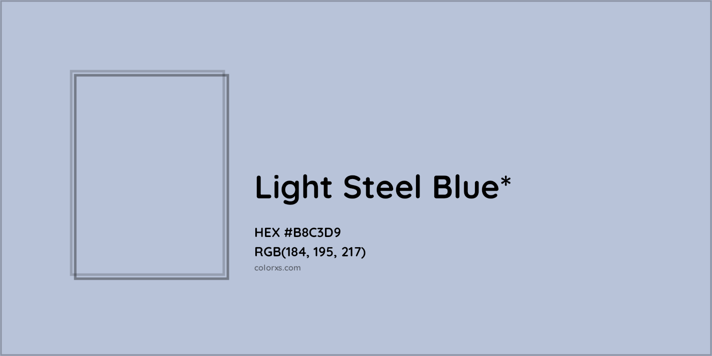 HEX #B8C3D9 Color Name, Color Code, Palettes, Similar Paints, Images