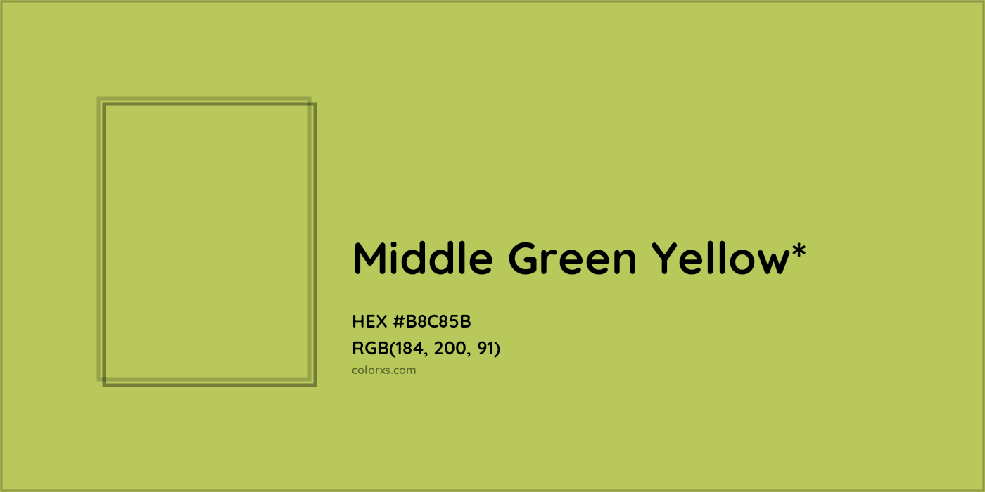 HEX #B8C85B Color Name, Color Code, Palettes, Similar Paints, Images
