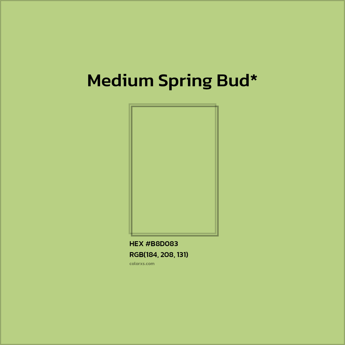 HEX #B8D083 Color Name, Color Code, Palettes, Similar Paints, Images