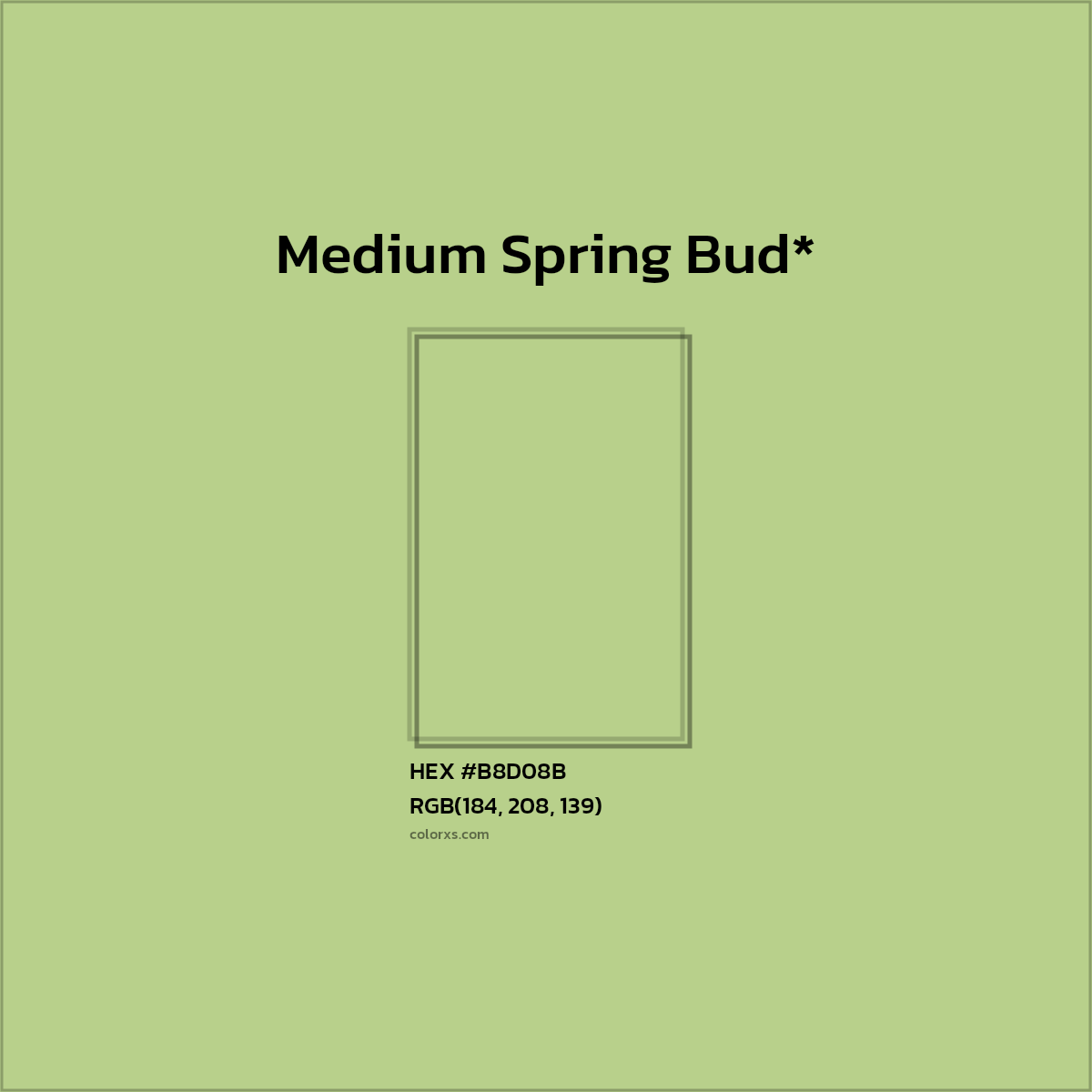 HEX #B8D08B Color Name, Color Code, Palettes, Similar Paints, Images
