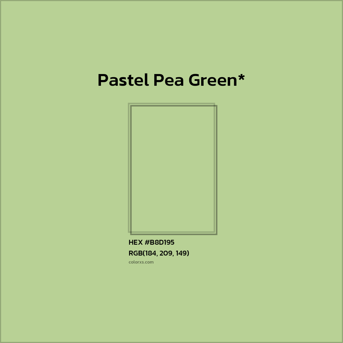 HEX #B8D195 Color Name, Color Code, Palettes, Similar Paints, Images