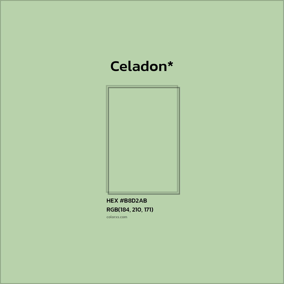 HEX #B8D2AB Color Name, Color Code, Palettes, Similar Paints, Images