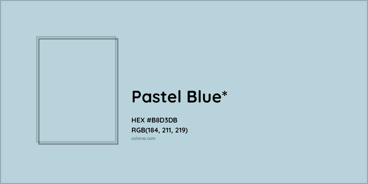 HEX #B8D3DB Color Name, Color Code, Palettes, Similar Paints, Images