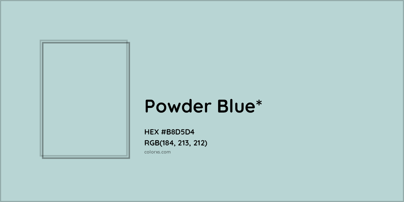 HEX #B8D5D4 Color Name, Color Code, Palettes, Similar Paints, Images