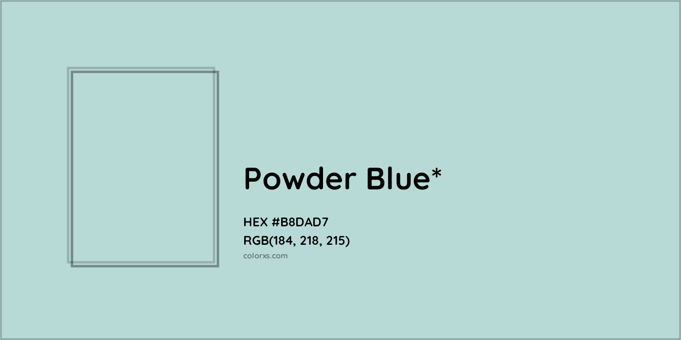HEX #B8DAD7 Color Name, Color Code, Palettes, Similar Paints, Images