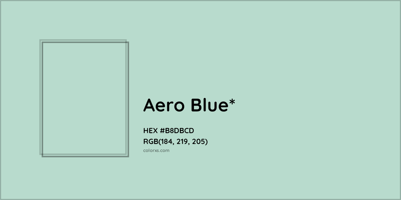 HEX #B8DBCD Color Name, Color Code, Palettes, Similar Paints, Images
