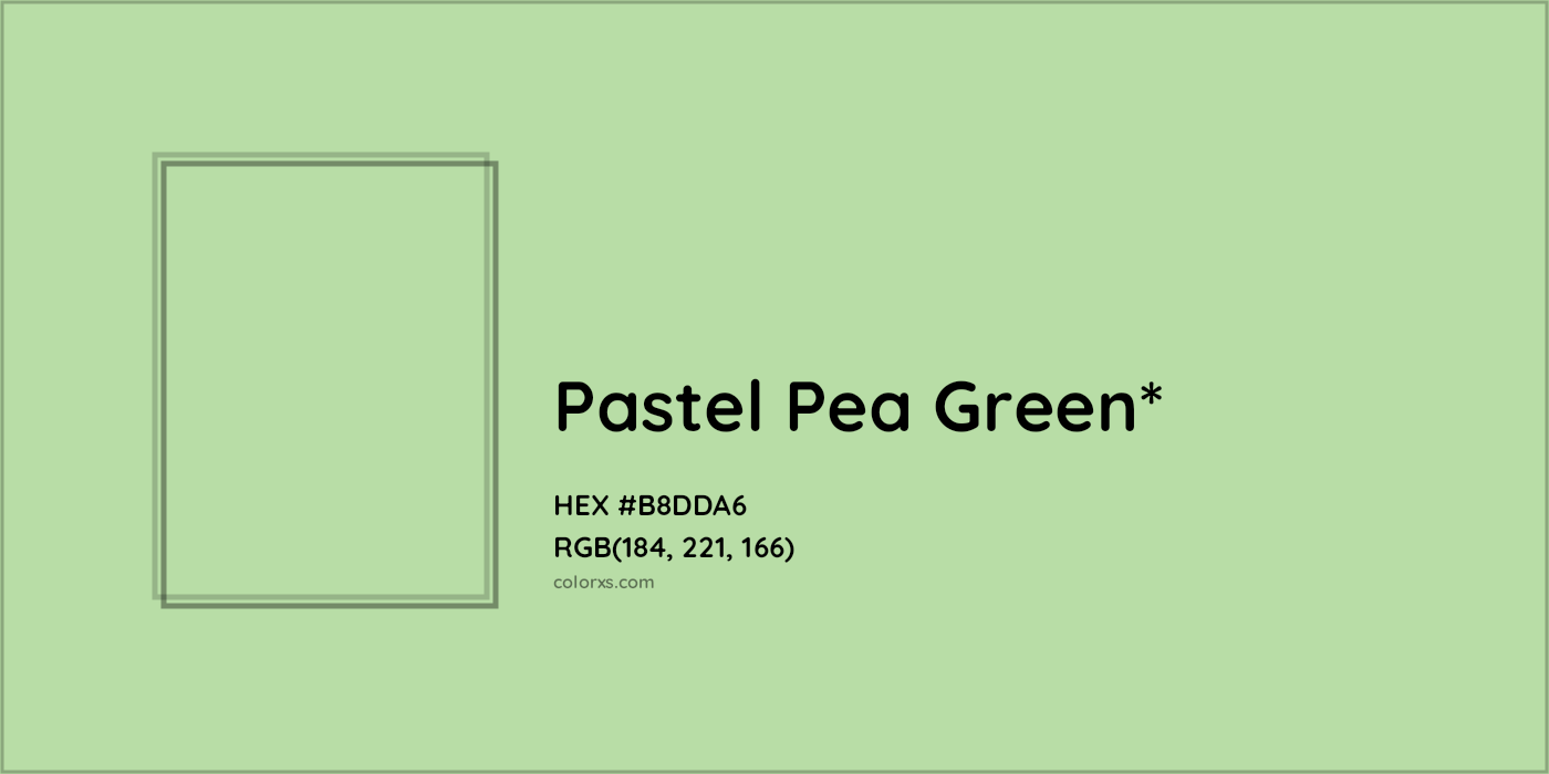 HEX #B8DDA6 Color Name, Color Code, Palettes, Similar Paints, Images