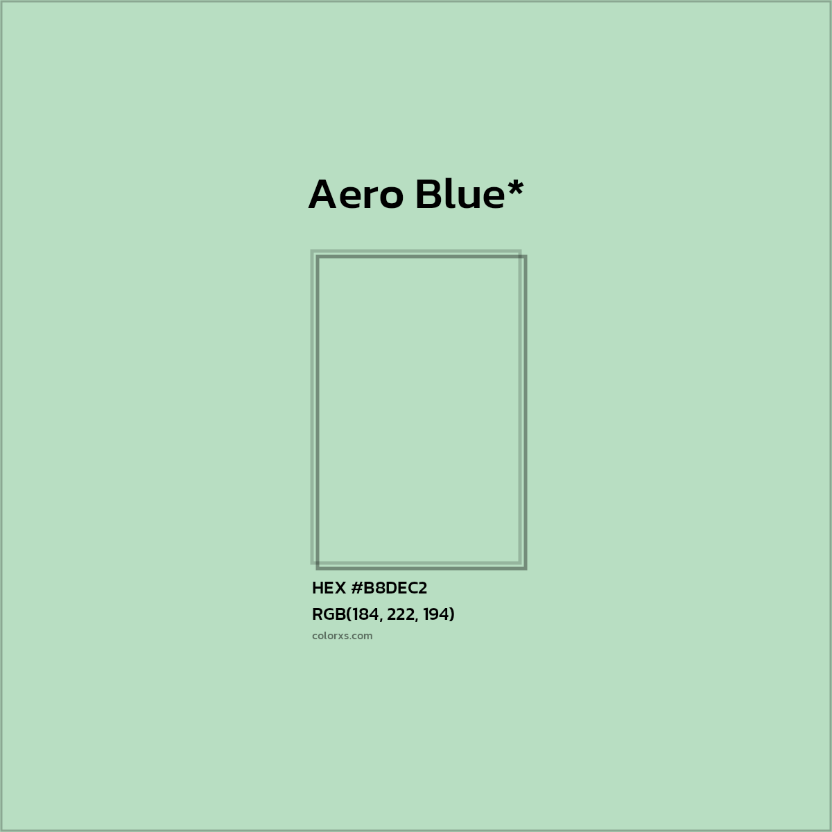 HEX #B8DEC2 Color Name, Color Code, Palettes, Similar Paints, Images