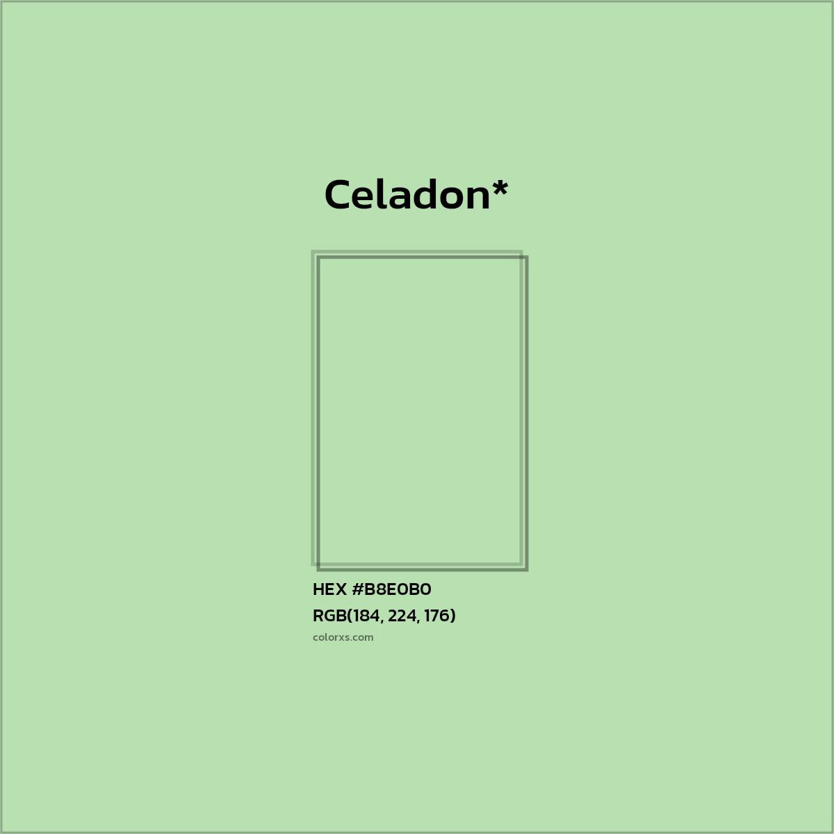 HEX #B8E0B0 Color Name, Color Code, Palettes, Similar Paints, Images