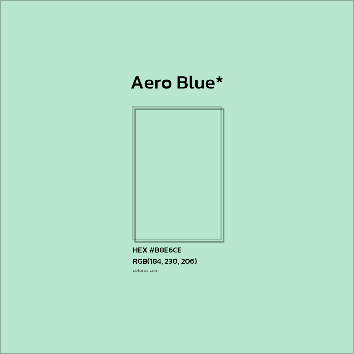 HEX #B8E6CE Color Name, Color Code, Palettes, Similar Paints, Images