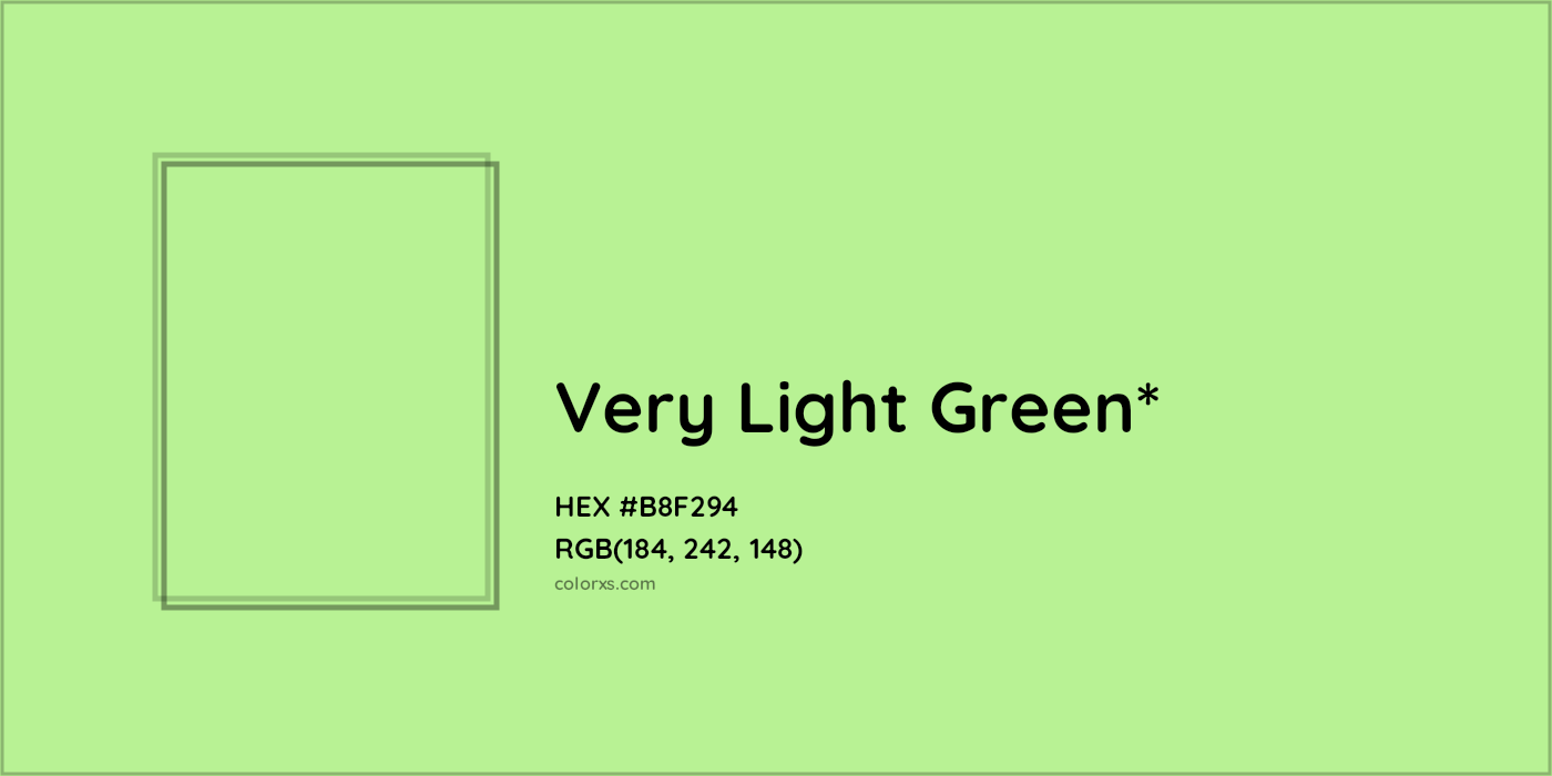 HEX #B8F294 Color Name, Color Code, Palettes, Similar Paints, Images