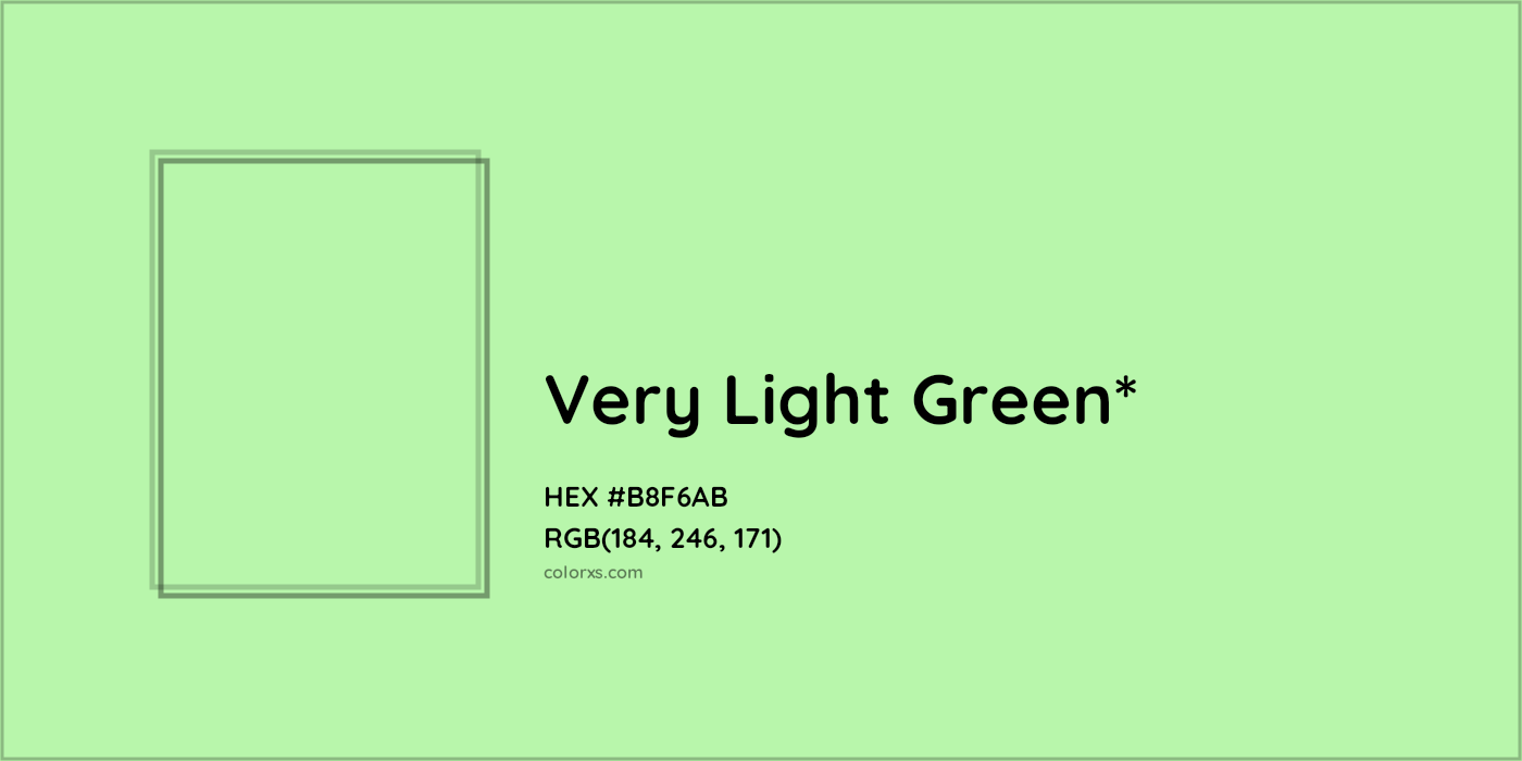 HEX #B8F6AB Color Name, Color Code, Palettes, Similar Paints, Images
