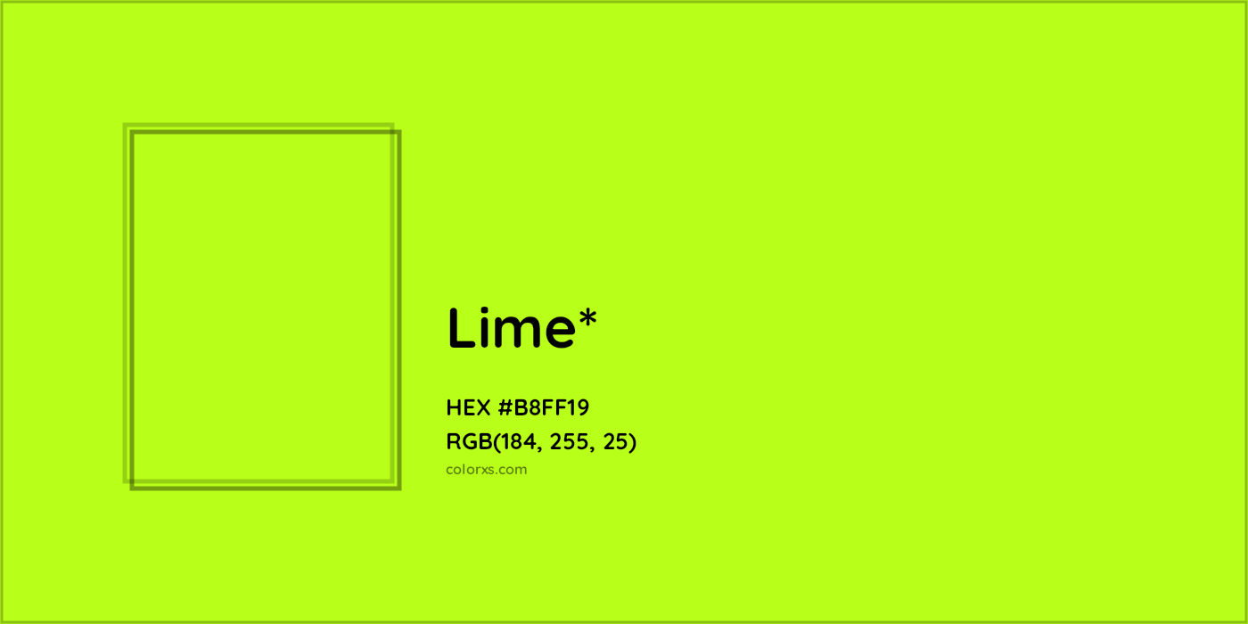 HEX #B8FF19 Color Name, Color Code, Palettes, Similar Paints, Images