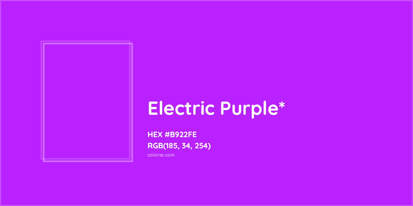 HEX #B922FE Color Name, Color Code, Palettes, Similar Paints, Images