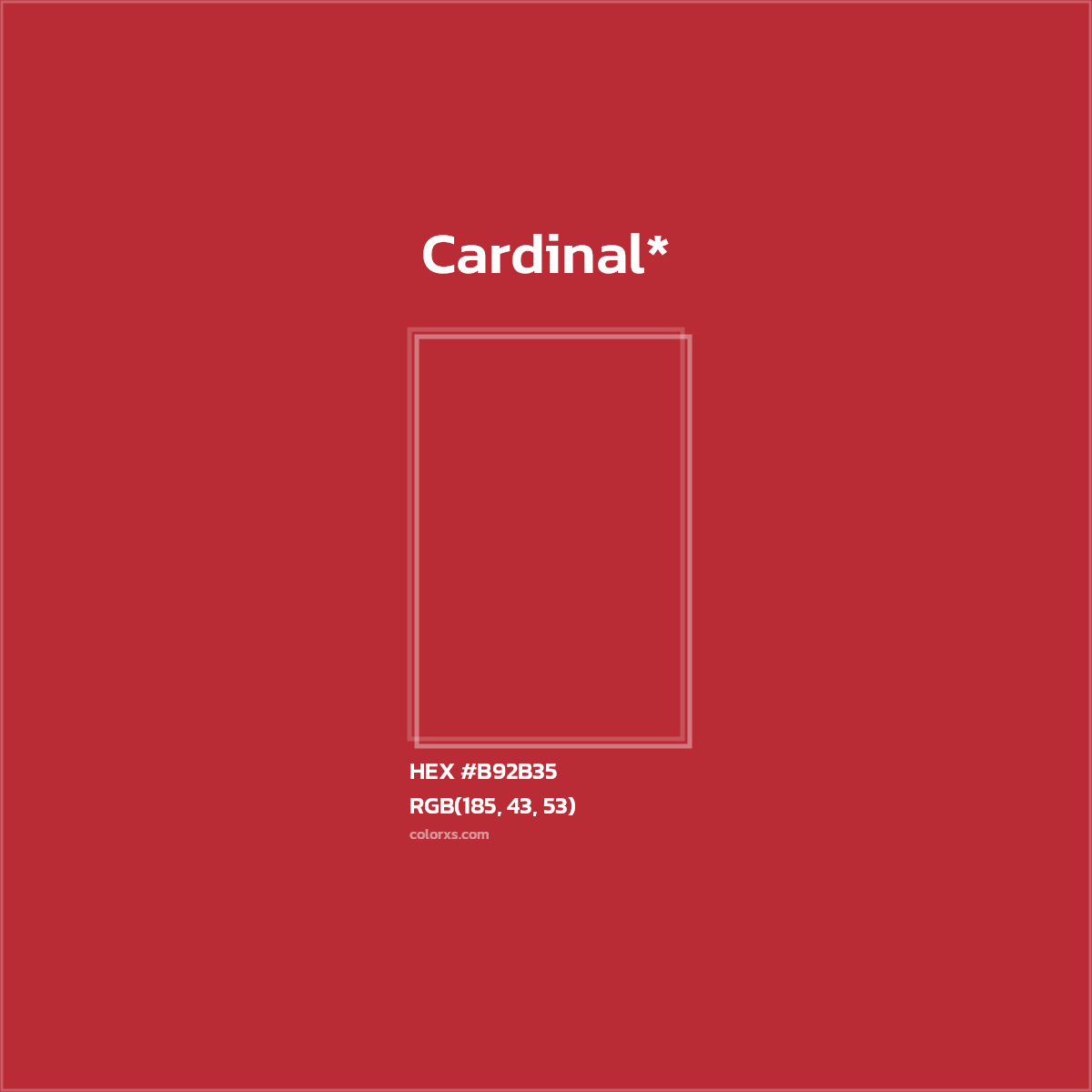 HEX #B92B35 Color Name, Color Code, Palettes, Similar Paints, Images