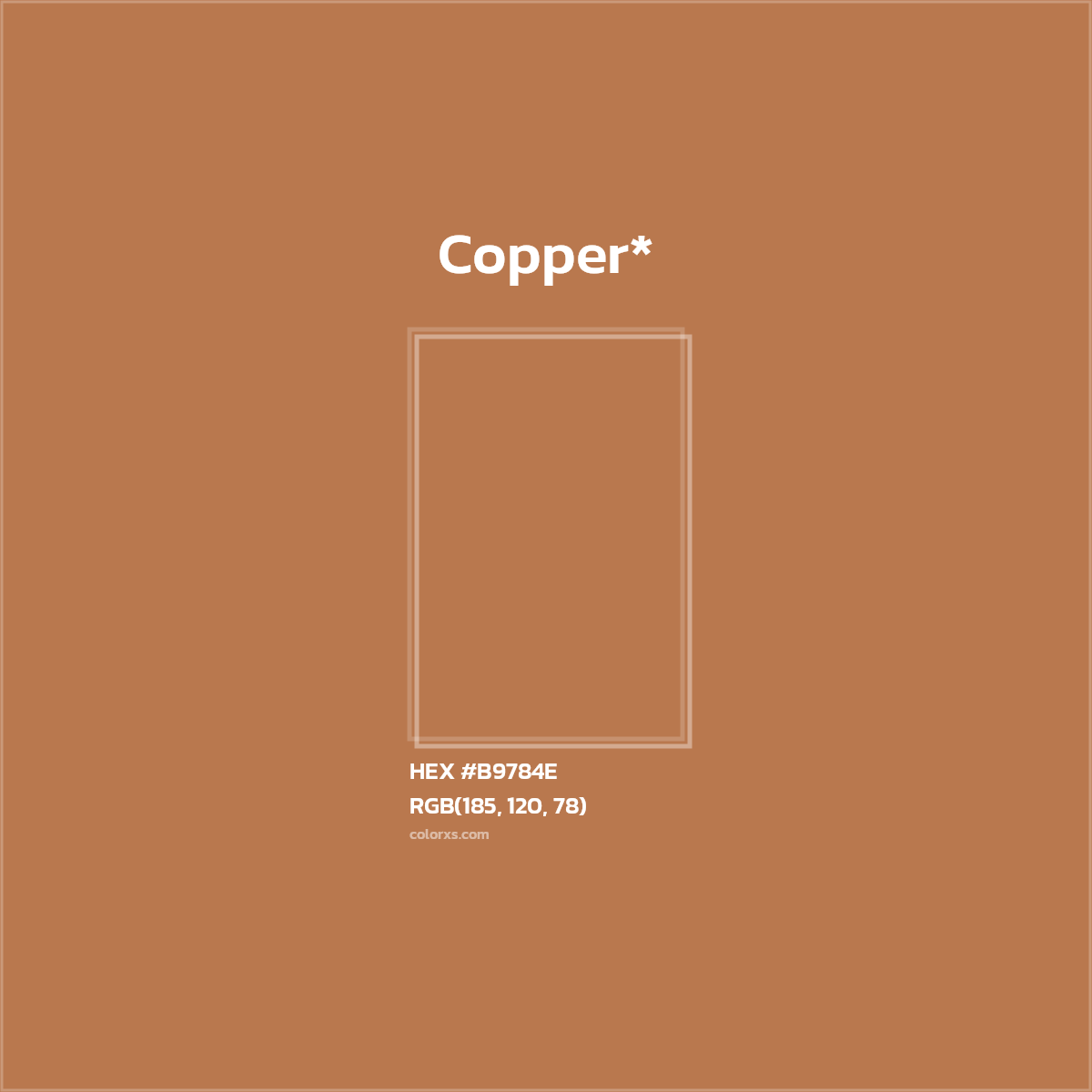 HEX #B9784E Color Name, Color Code, Palettes, Similar Paints, Images