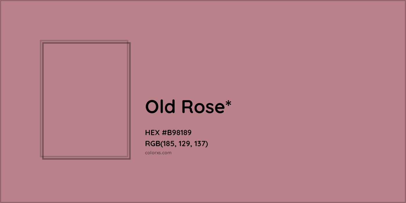 HEX #B98189 Color Name, Color Code, Palettes, Similar Paints, Images