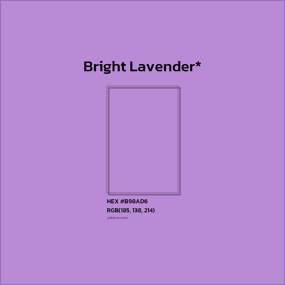 HEX #B98AD6 Color Name, Color Code, Palettes, Similar Paints, Images