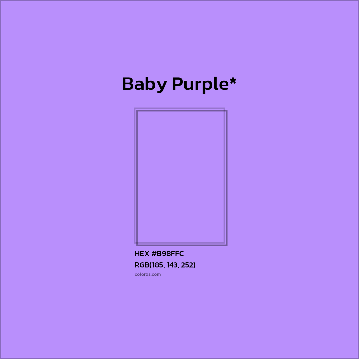 HEX #B98FFC Color Name, Color Code, Palettes, Similar Paints, Images