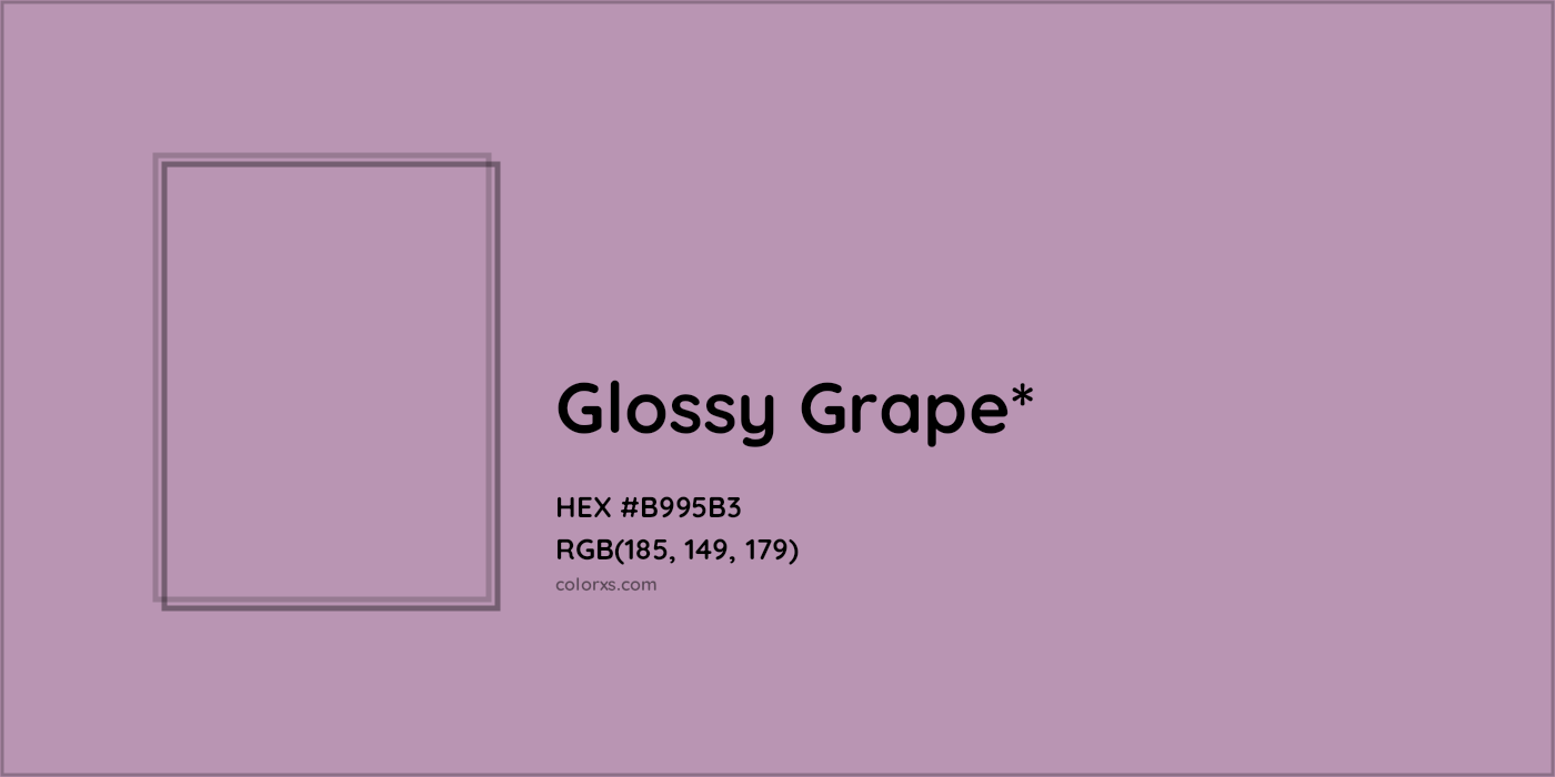 HEX #B995B3 Color Name, Color Code, Palettes, Similar Paints, Images
