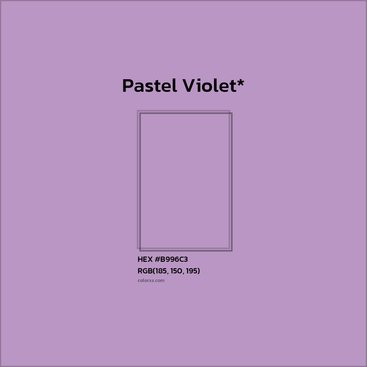 HEX #B996C3 Color Name, Color Code, Palettes, Similar Paints, Images