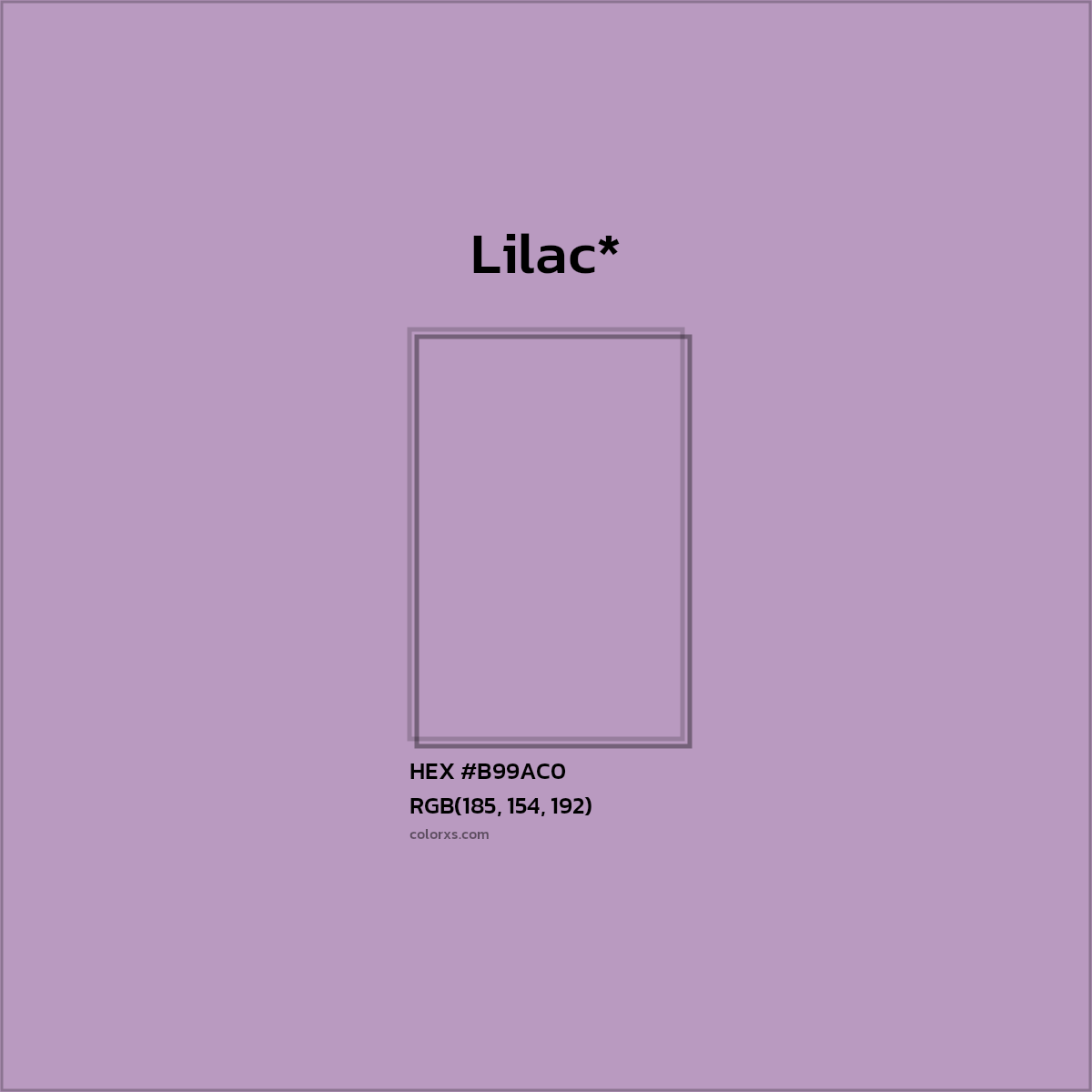 HEX #B99AC0 Color Name, Color Code, Palettes, Similar Paints, Images