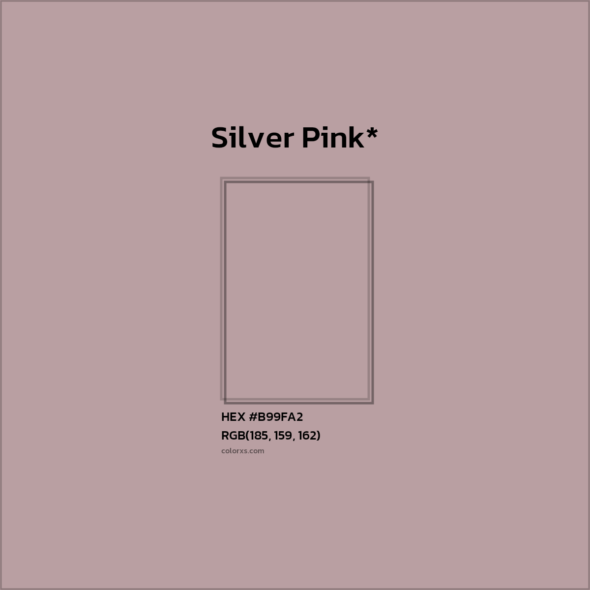 HEX #B99FA2 Color Name, Color Code, Palettes, Similar Paints, Images