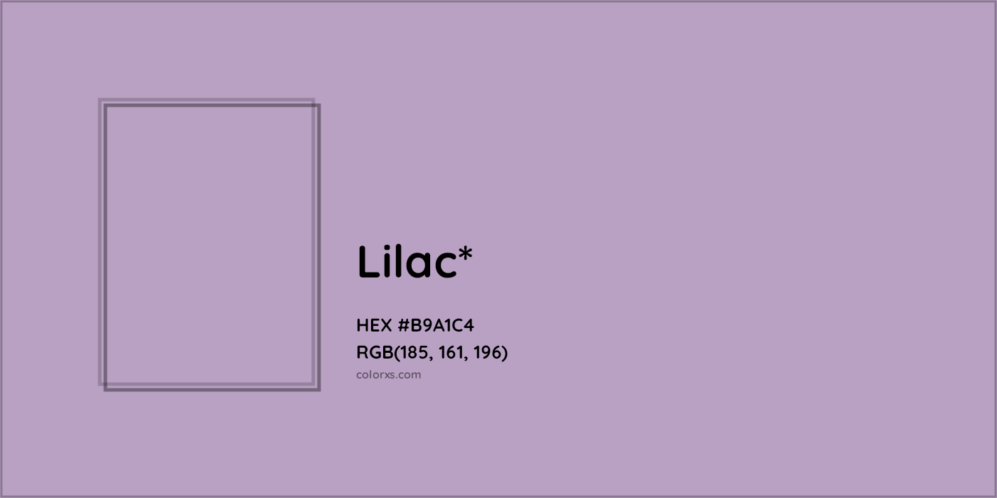 HEX #B9A1C4 Color Name, Color Code, Palettes, Similar Paints, Images