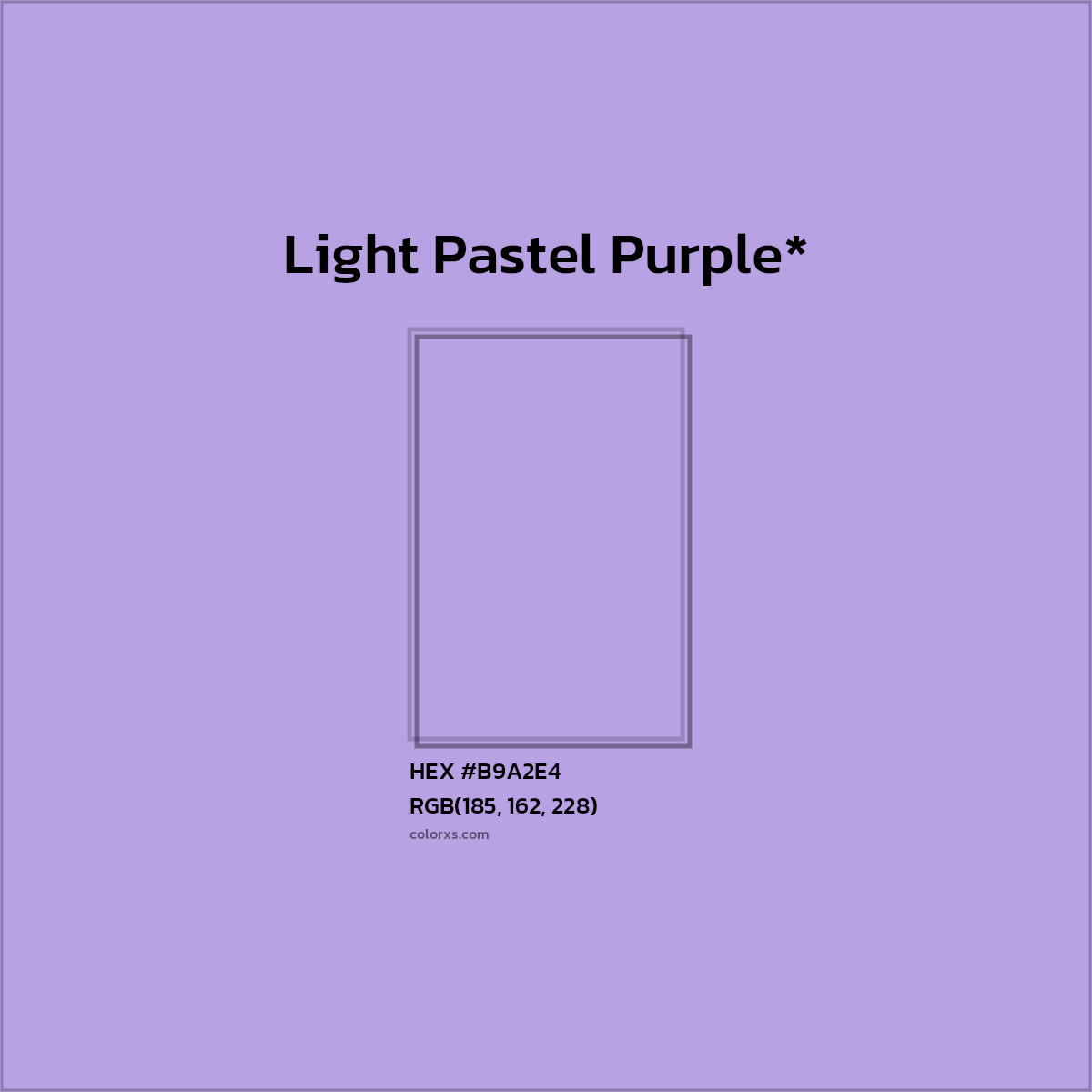 HEX #B9A2E4 Color Name, Color Code, Palettes, Similar Paints, Images