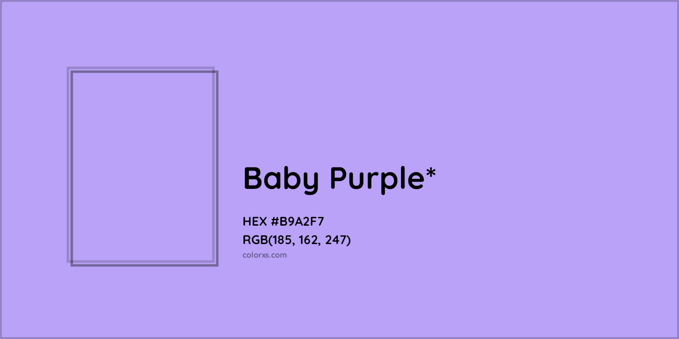 HEX #B9A2F7 Color Name, Color Code, Palettes, Similar Paints, Images