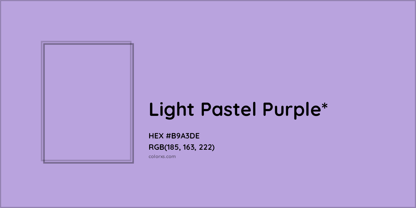 HEX #B9A3DE Color Name, Color Code, Palettes, Similar Paints, Images