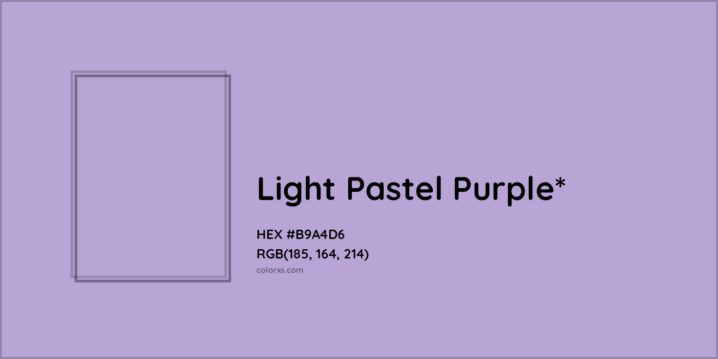 HEX #B9A4D6 Color Name, Color Code, Palettes, Similar Paints, Images