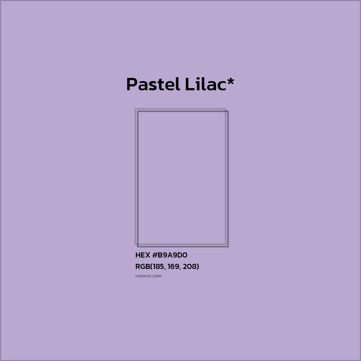 HEX #B9A9D0 Color Name, Color Code, Palettes, Similar Paints, Images