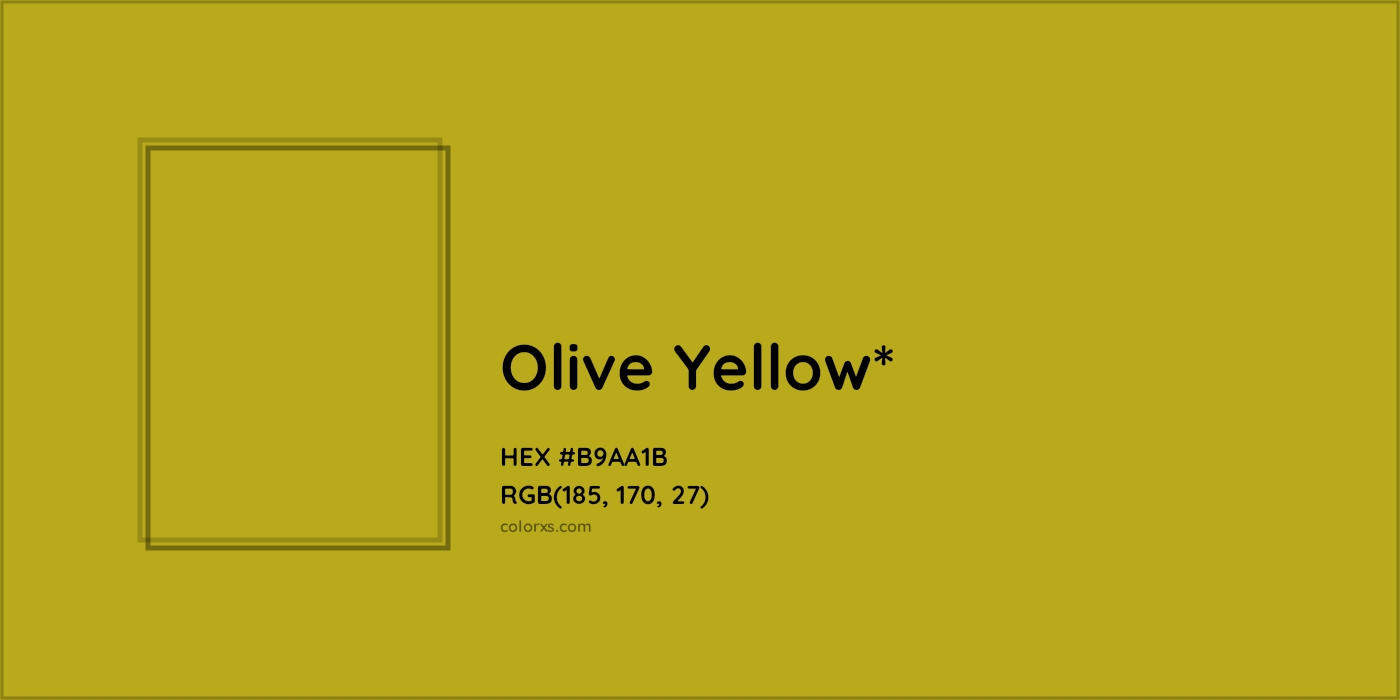 HEX #B9AA1B Color Name, Color Code, Palettes, Similar Paints, Images