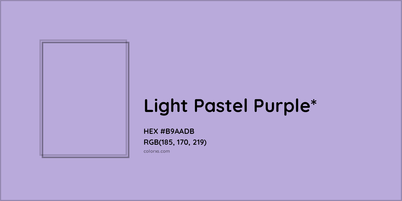 HEX #B9AADB Color Name, Color Code, Palettes, Similar Paints, Images