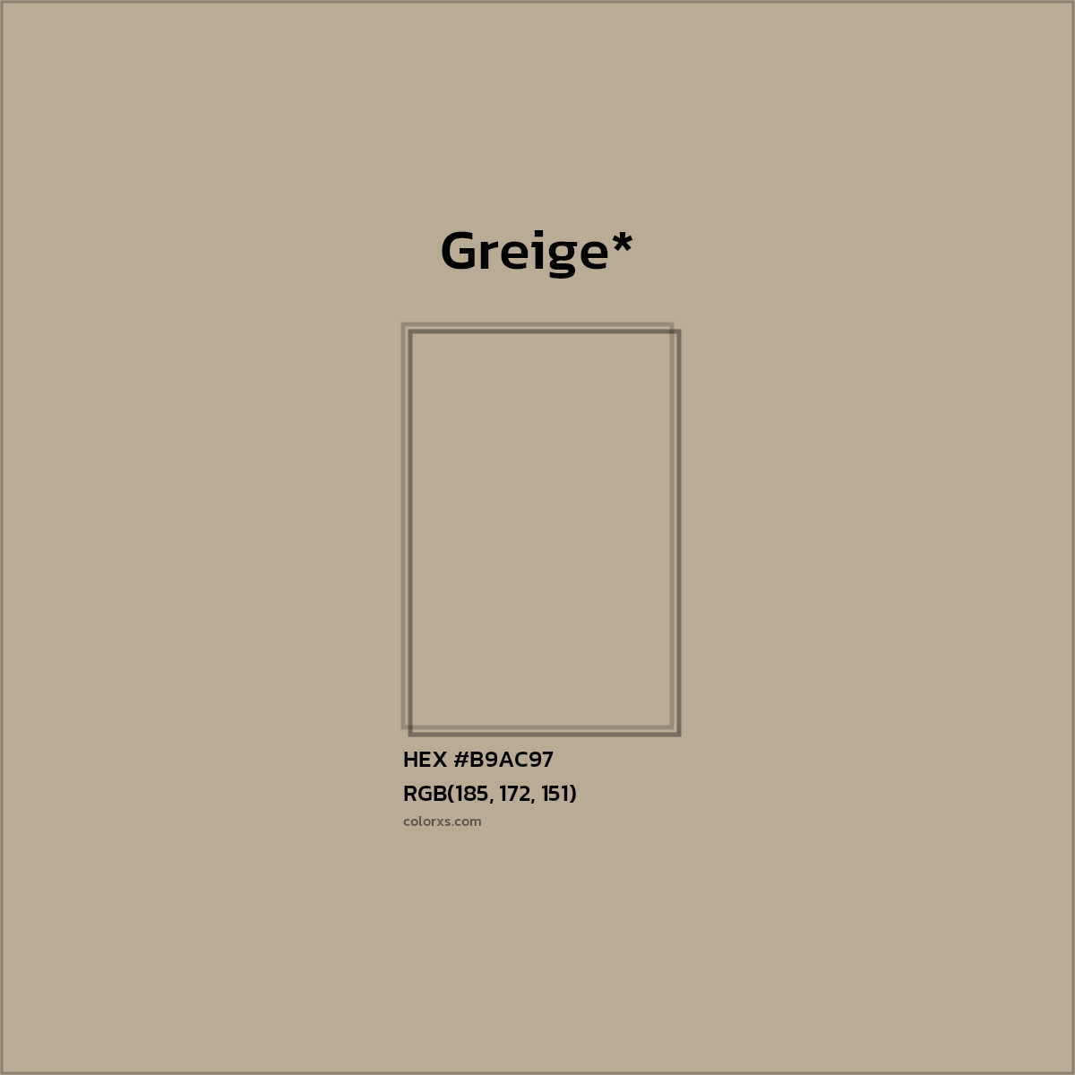 HEX #B9AC97 Color Name, Color Code, Palettes, Similar Paints, Images
