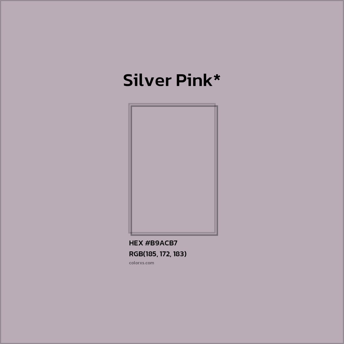 HEX #B9ACB7 Color Name, Color Code, Palettes, Similar Paints, Images